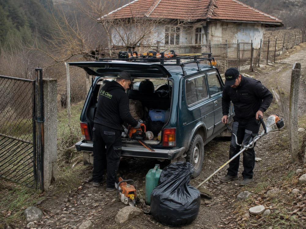 Високопроходим джип 4x4 до труднодостъпен имот — DB-Clean